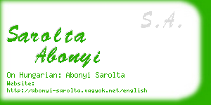 sarolta abonyi business card